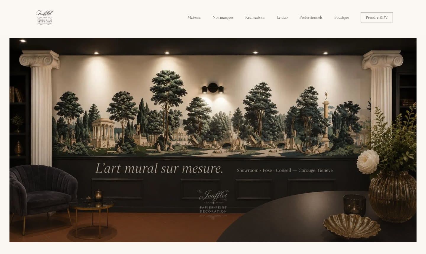 Page d'accueil du site Soufflet Papier Peint